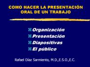 COMO HACER LA PRESENTACI