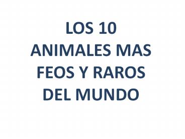 Animales Raros www.albelda.info