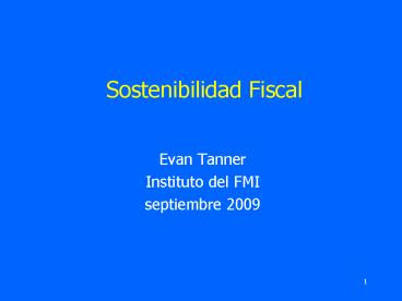 Sostenibilidad Fiscal