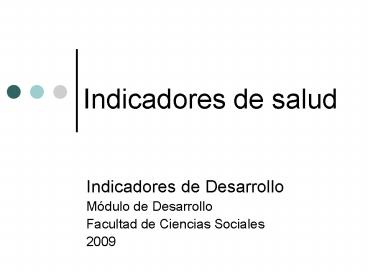 Indicadores de salud
