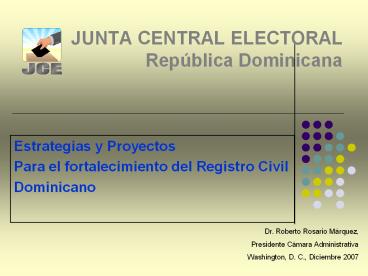 JUNTA CENTRAL ELECTORAL Rep