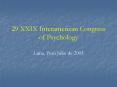 29 XXIX Interamerican Congress of Psychology PowerPoint PPT Presentation