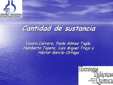 Cantidad de sustancia   Isaura Carrera, Paola G