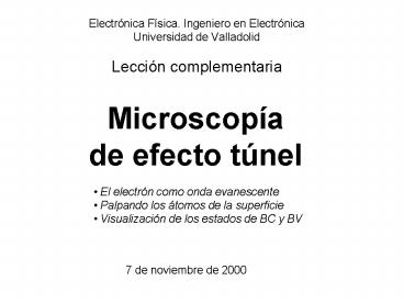 Microscopa de efecto tnel