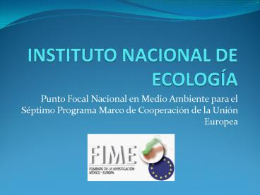 INSTITUTO NACIONAL DE ECOLOGA