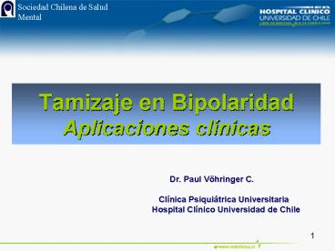 Tamizaje en Bipolaridad Aplicaciones clnicas