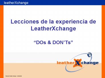 Lecciones de la experiencia de LeatherXchange DOs