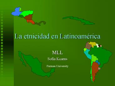 La etnicidad en Latinoamrica