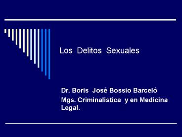 Los Delitos Sexuales