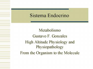 Sistema Endocrino