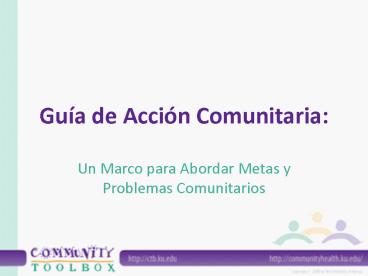 Gua de Accin Comunitaria: