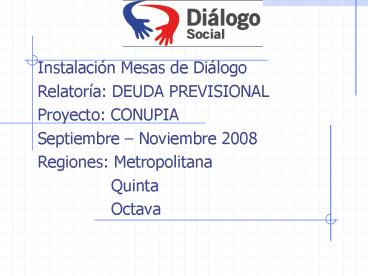 Instalacin Mesas de Dilogo
