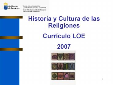 Historia y Cultura de las Religiones