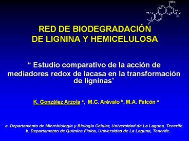 RED DE BIODEGRADACIN DE LIGNINA Y HEMICELULOSA