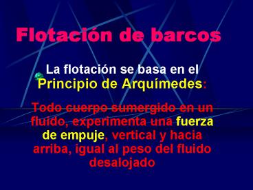 Flotacin de barcos