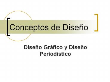 Conceptos de Diseo