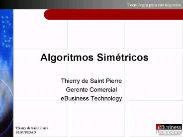 Algoritmos Simtricos