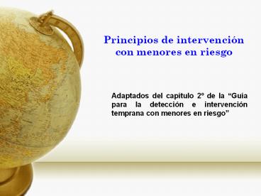 Principios de intervenci