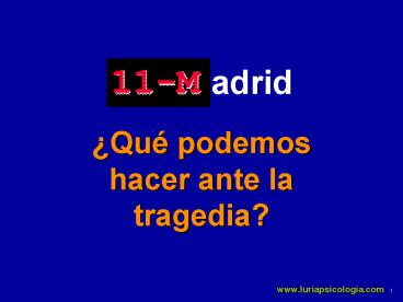 Qu podemos hacer ante la tragedia