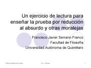 Un ejercicio de lectura para ense