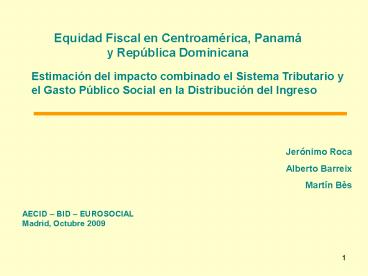 Equidad Fiscal en Centroam
