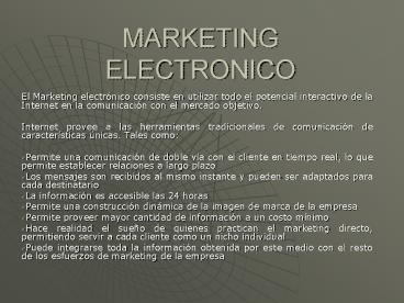 MARKETING ELECTRONICO