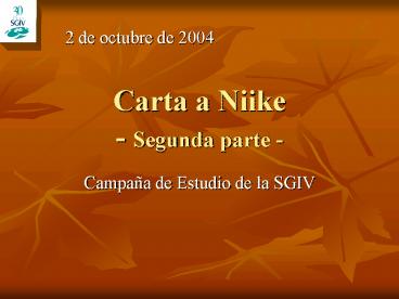 Carta a Niike Segunda parte