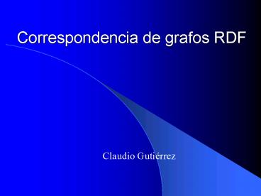 Correspondencia de grafos RDF