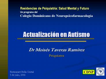 Actualizacin en Autismo