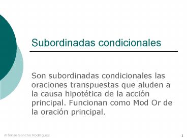 Subordinadas condicionales