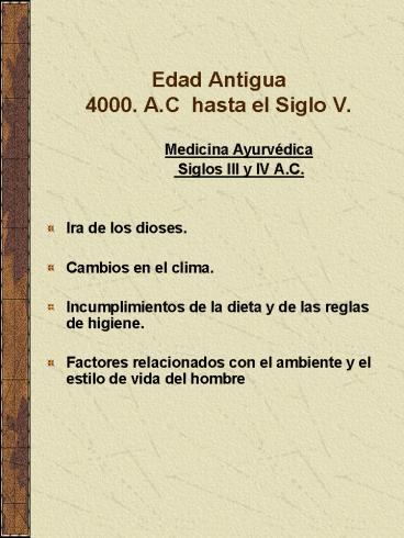 Edad Antigua 4000' A'C hasta el Siglo V'