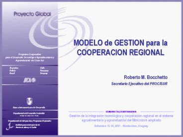 MODELO de GESTION para la COOPERACION REGIONAL