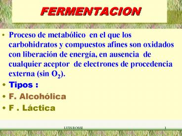 FERMENTACION