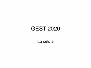 GEST 2020