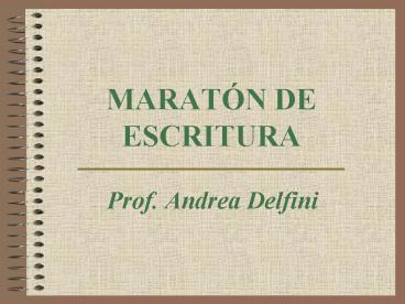 MARATN DE ESCRITURA