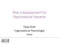 Risk e-Assessment for Psychosocial Hazards PowerPoint PPT Presentation