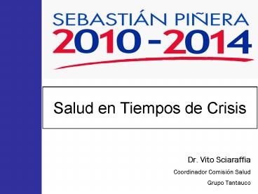 Salud en Tiempos de Crisis