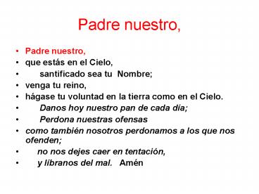 Padre nuestro,