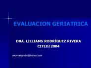EVALUACION GERIATRICA