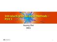 Introduction to Analysis Methods Part I PowerPoint PPT Presentation