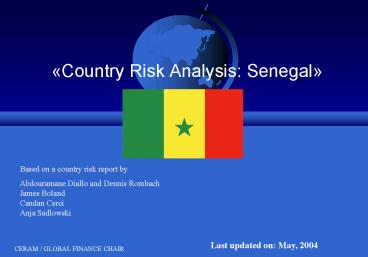 Country Risk Analysis: Senegal