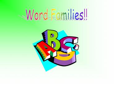 Word Families