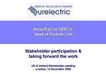 Stakeholder participation