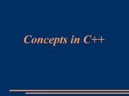 Concepts in C