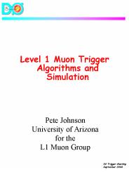 Level 1 Muon Trigger Algorithms and Simulation
