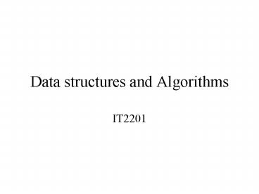 PPT – Data structures and Algorithms PowerPoint presentation | free to ...