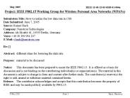 Chirp Spread Spectrum (CSS) PHY Submission