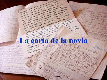 La carta de la novia