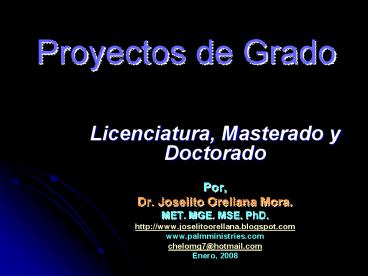 Proyectos de Grado