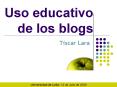 Uso educativo de los blogs PowerPoint PPT Presentation